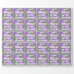 [ Thumbnail: Vibrant, Colorful 85th Birthday + Custom Name Wrapping Paper ]