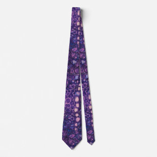 Vibrant Colorful Abstract Floral Pattern Neck Tie