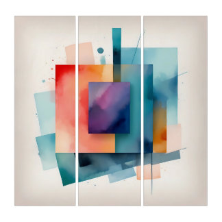 Vibrant Colorful Abstract Geometric Art Design