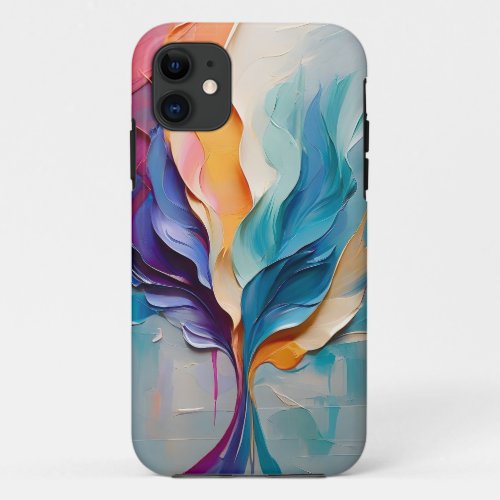 Vibrant Colorful Abstract Painting Artwork  iPhone 11 Case