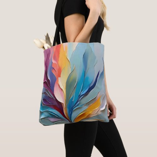 Vibrant Colorful Abstract Painting Tote Bag