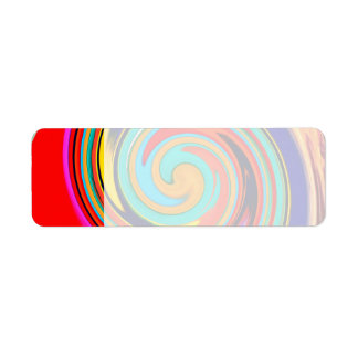 Vibrant Colorful Abstract Swirl of Melted Crayons Label