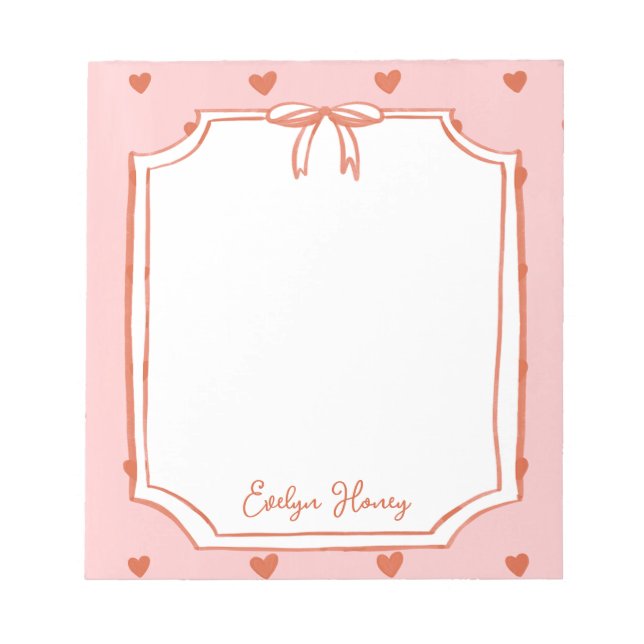 Vibrant Colorful Bold Colors Wavy Border Notepad (Front)