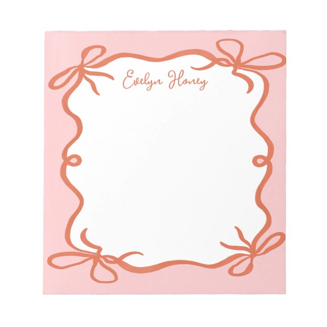 Vibrant Colorful Bold Colors Wavy Border Notepad (Front)