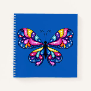 Vibrant Colorful Butterfly Notebook