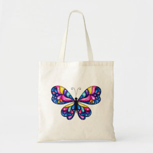 Vibrant Colorful Butterfly Tote Bag