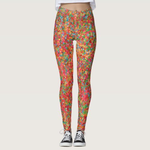 Vibrant Colorful Dots Leggings