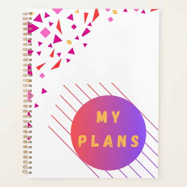 Vibrant  & Colorful Geometric Planner  (Front)