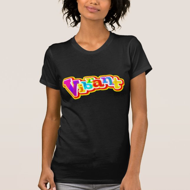 Vibrant colorful graphic ladies top (Front)