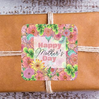 Vibrant Colorful Hand-drawn Florals Mother's Day