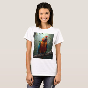 Vibrant Colorful Macaw Parrot Women's T-Shirt