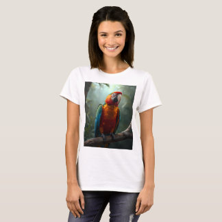 Vibrant Colorful Macaw Parrot Women's T-Shirt