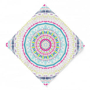 Vibrant Colorful Mandala Art Bandana