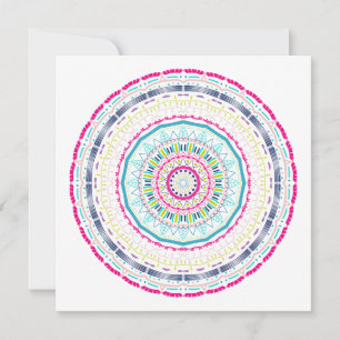 Vibrant Colorful Mandala Art Card