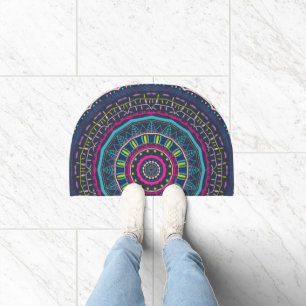 Vibrant Colorful Mandala Art Doormat