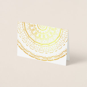 Vibrant Colorful Mandala Art Foil Card
