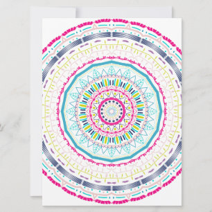 Vibrant Colorful Mandala Art Holiday Card