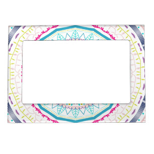 Vibrant Colorful Mandala Art Magnetic Frame