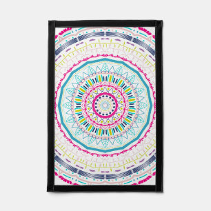 Vibrant Colorful Mandala Art Pennant