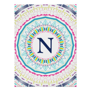 Vibrant Colorful Mandala Art Poster