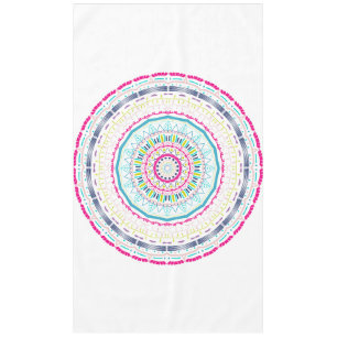Vibrant Colorful Mandala Art Tablecloth