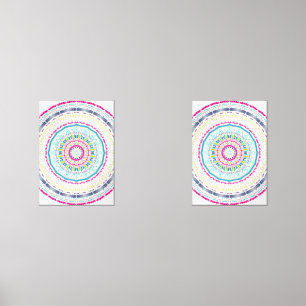 Vibrant Colorful Mandala Art Wall Art Sets