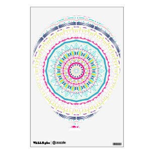 Vibrant Colorful Mandala Art Wall Decal