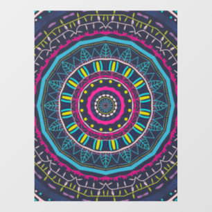 Vibrant Colorful Mandala Art Wall Decal