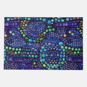 Vibrant Colorful Mosaic Tile Pattern Doormat