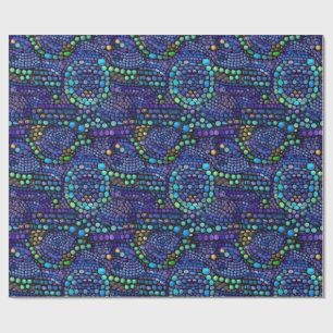 Vibrant Colorful Mosaic Tile Pattern Wrapping Paper