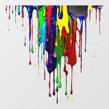 Vibrant colorful Paint Drip Decal