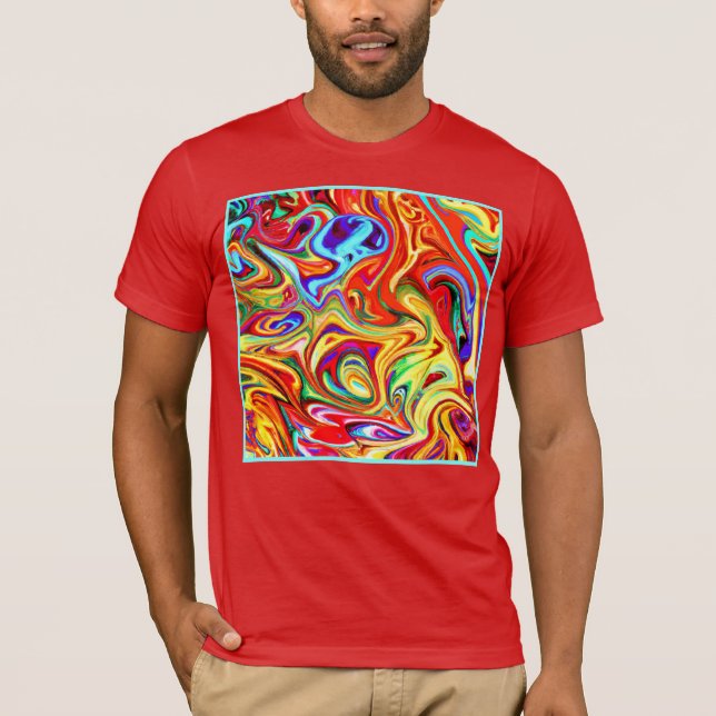 Vibrant Colorful Pattern Artwork T-Shirt (Front)