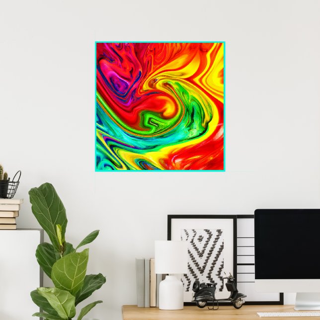 Vibrant Colorful Pattern Poster (Home Office)