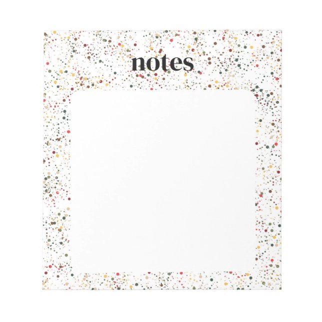 Vibrant Colorful Polka Dots  Notepad (Front)