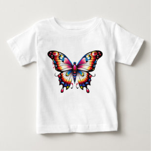Vibrant Colorful Pop Art Butterfly Kids T-Shirt