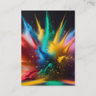 Vibrant Colorful Powder Abstract Enclosure Card
