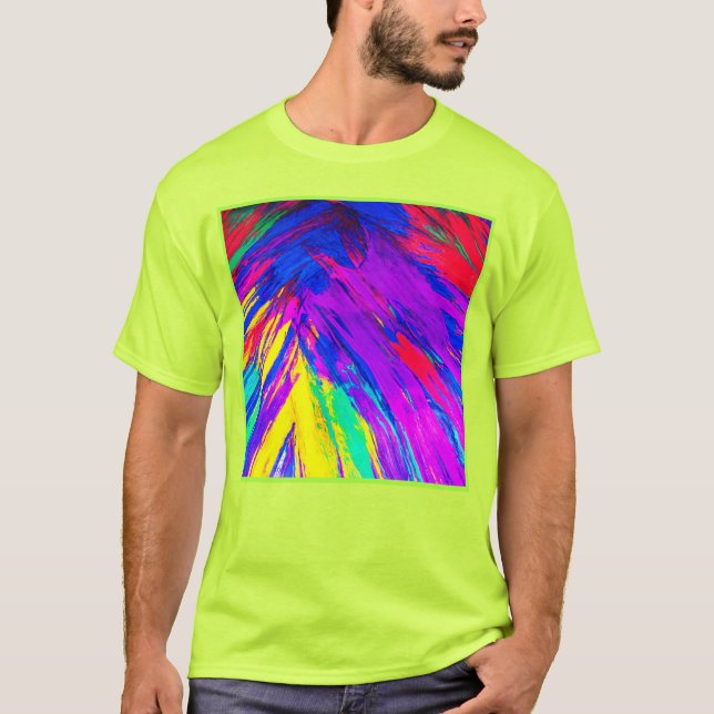 Vibrant Colorful Rainbow Pattern Design T-Shirt (Front)