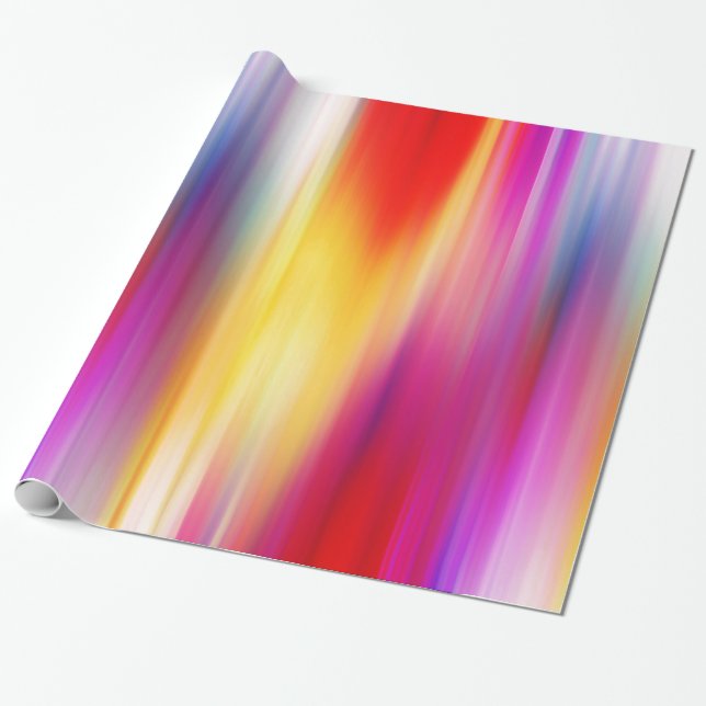 Vibrant Colorful Rays Wrapping Paper (Unrolled)
