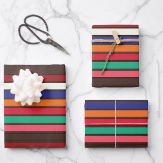 Vibrant Colorful Stripes Birthday