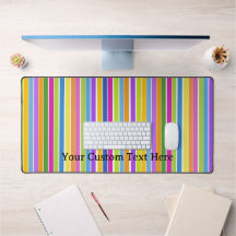 Vibrant Colorful Stripes Custom Text