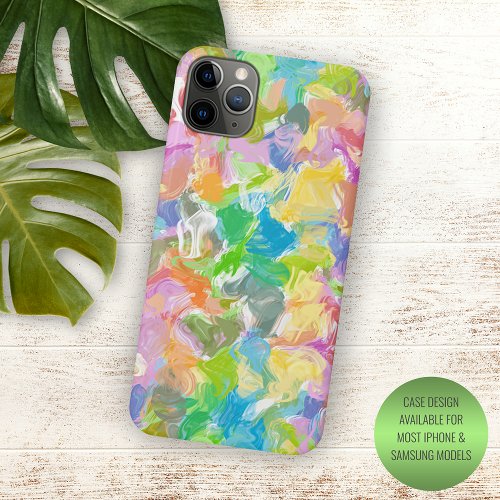 Vibrant Colorful Summer Paint Splatter Art Pattern iPhone 11 Pro Max Case