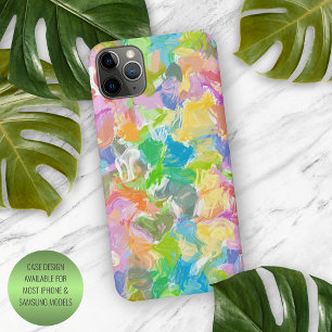 Vibrant Colorful Summer Paint Splatter Art Pattern iPhone 11Pro Max Case