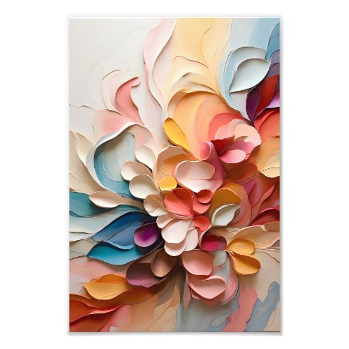 Vibrant Colorful Swirls Abstract Painting Photo Print
