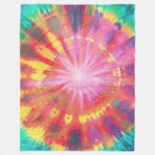 Vibrant Colorful Tie-Dye #1 Fleece Blanket
