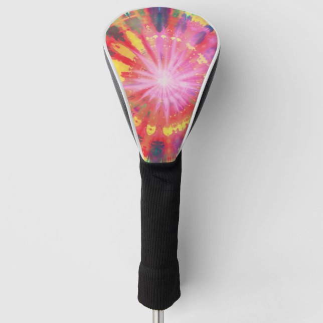 Vibrant Colorful Tie-Dye #1 Golf Head Cover (Front)