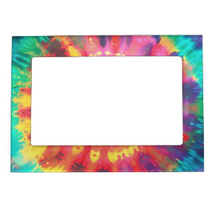 Vibrant Colorful Tie-Dye #1 Magnetic Frame