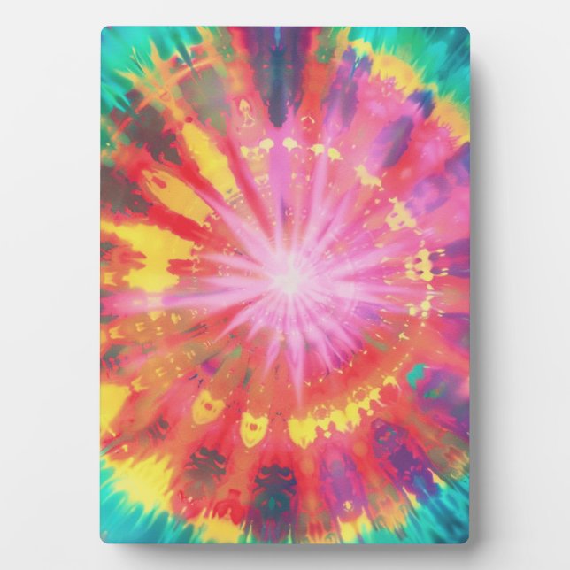 Vibrant Colorful Tie-Dye #1 Plaque (Front)
