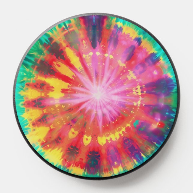 Vibrant Colorful Tie-Dye #1 PopSocket (Popsocket)