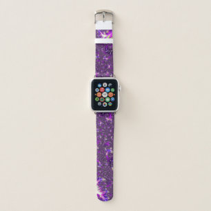Vibrant Colorful Trippy Groovy Boho Spiral Fractal Apple Watch Band