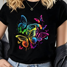 Vibrant Colorful Watercolor Butterfly Women’s 